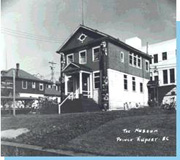 The two-storey building shared with the museum