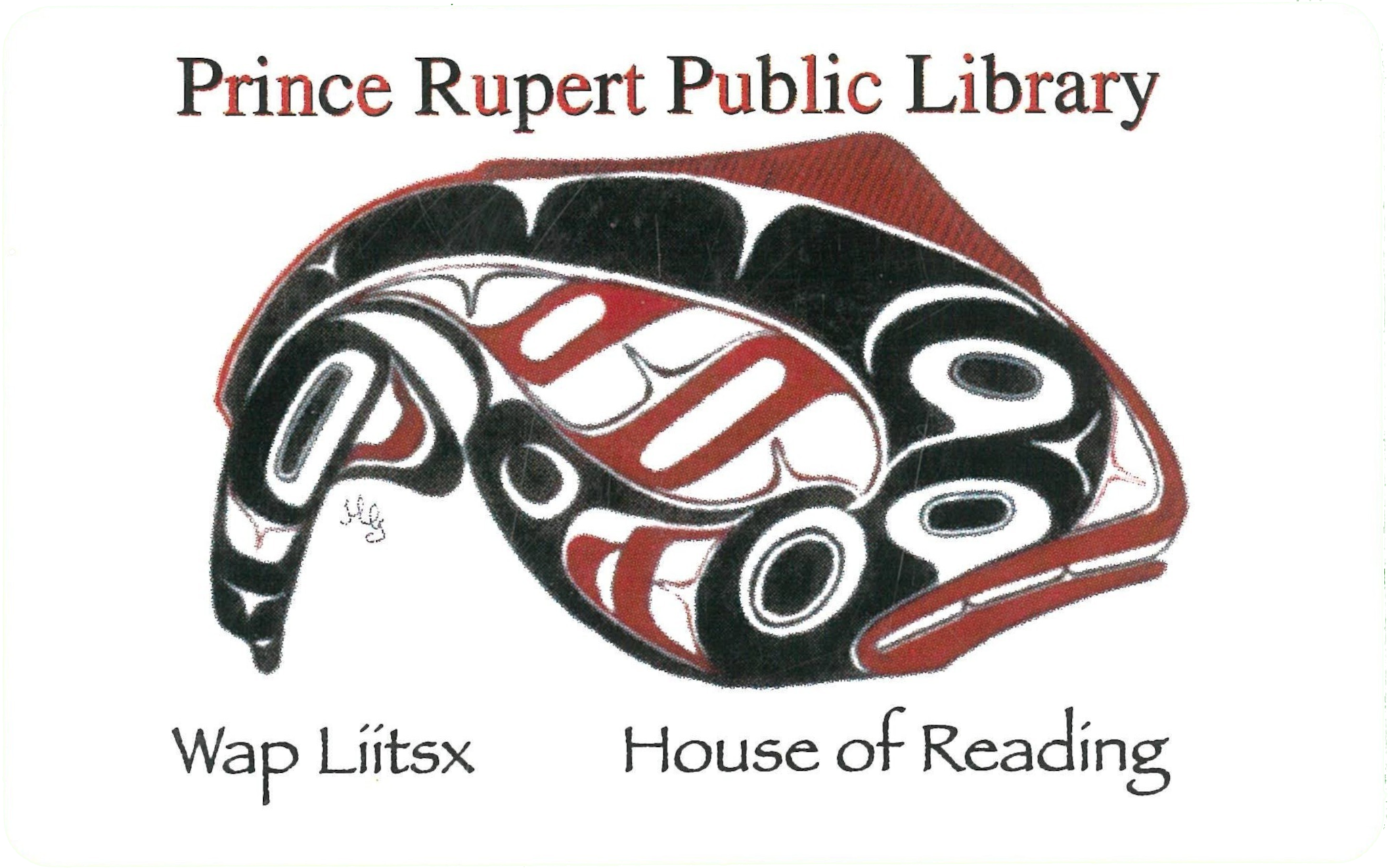 Prince Rupert Public Library card - halibut design