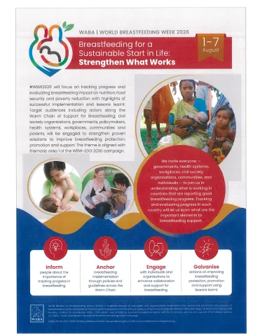 World Breastfeeding Week Community Celebration Potluck poster