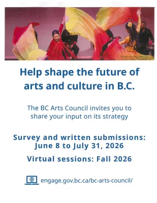 The BC Arts Council is engaging with artists, arts organizations, service organizations, and sector…